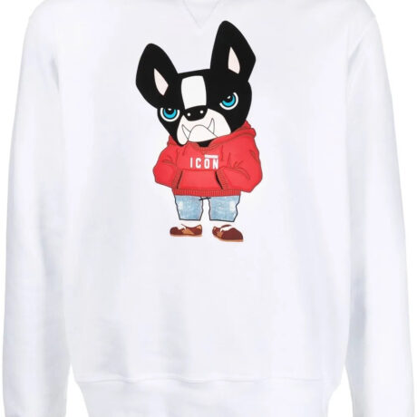 Dsquared2 Ciro Dog White Sweatshirt