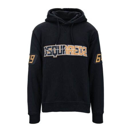 Dsquared2 Patched Hoodie Black