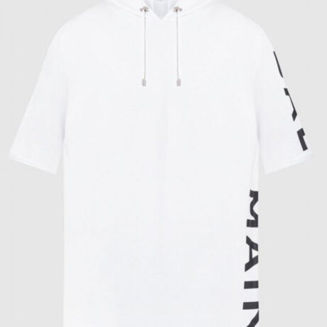 Balmain Hooded White T-Shirt