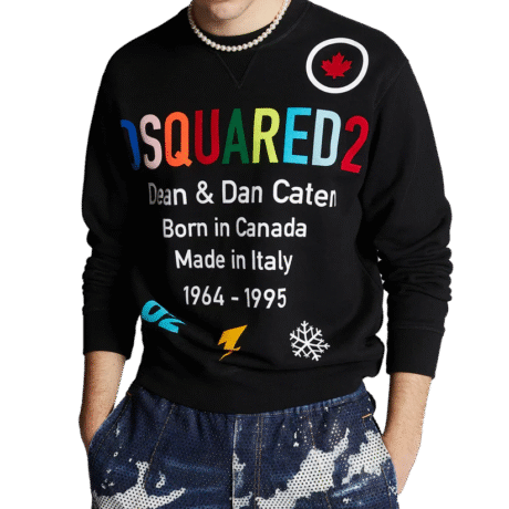 Dsquared2 Sweatshirt Rainbow in Black